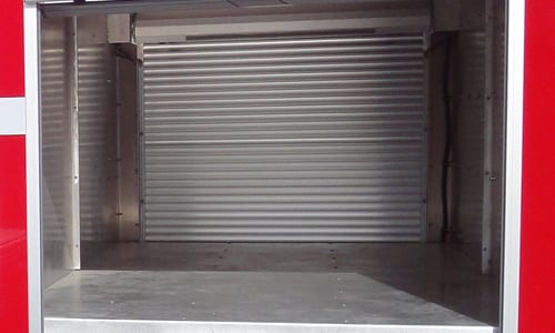 rom roll up doors for fire trucks emergency vehicles food distribution safety walkramps 1st garage door openers inc